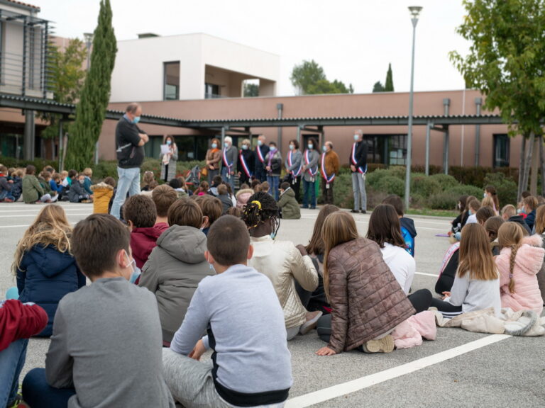 Mairie Besse sur issole - hommage école primaire