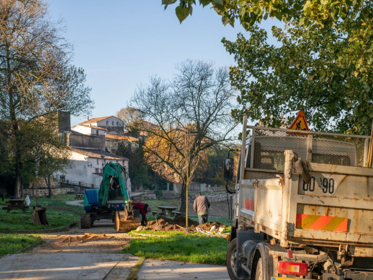 Mairie de besse sur issole - planatation d'arbres