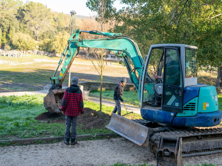 Mairie de besse sur issole - planatation d'arbres