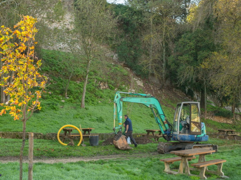 Mairie de besse sur issole - planatation d'arbres