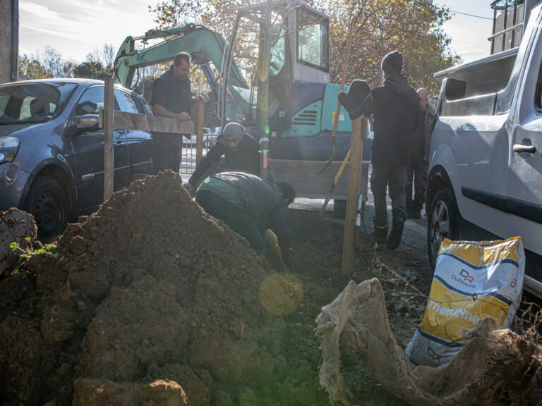 Mairie de besse sur issole - planatation d'arbres