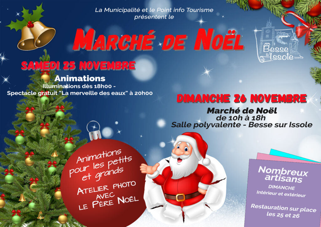 Marché de noëm à Besse sur Issole